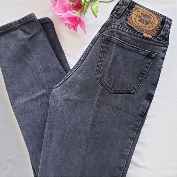Pepe London Vintage High Rise Black Rigid Denim Straight Leg 90s Jean 5/6 - Picture 2 of 16
